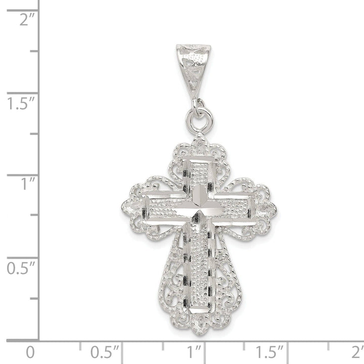 Lovely Rita's Pendants & Charms Sterling Silver Fleur de lis Cross Pendant