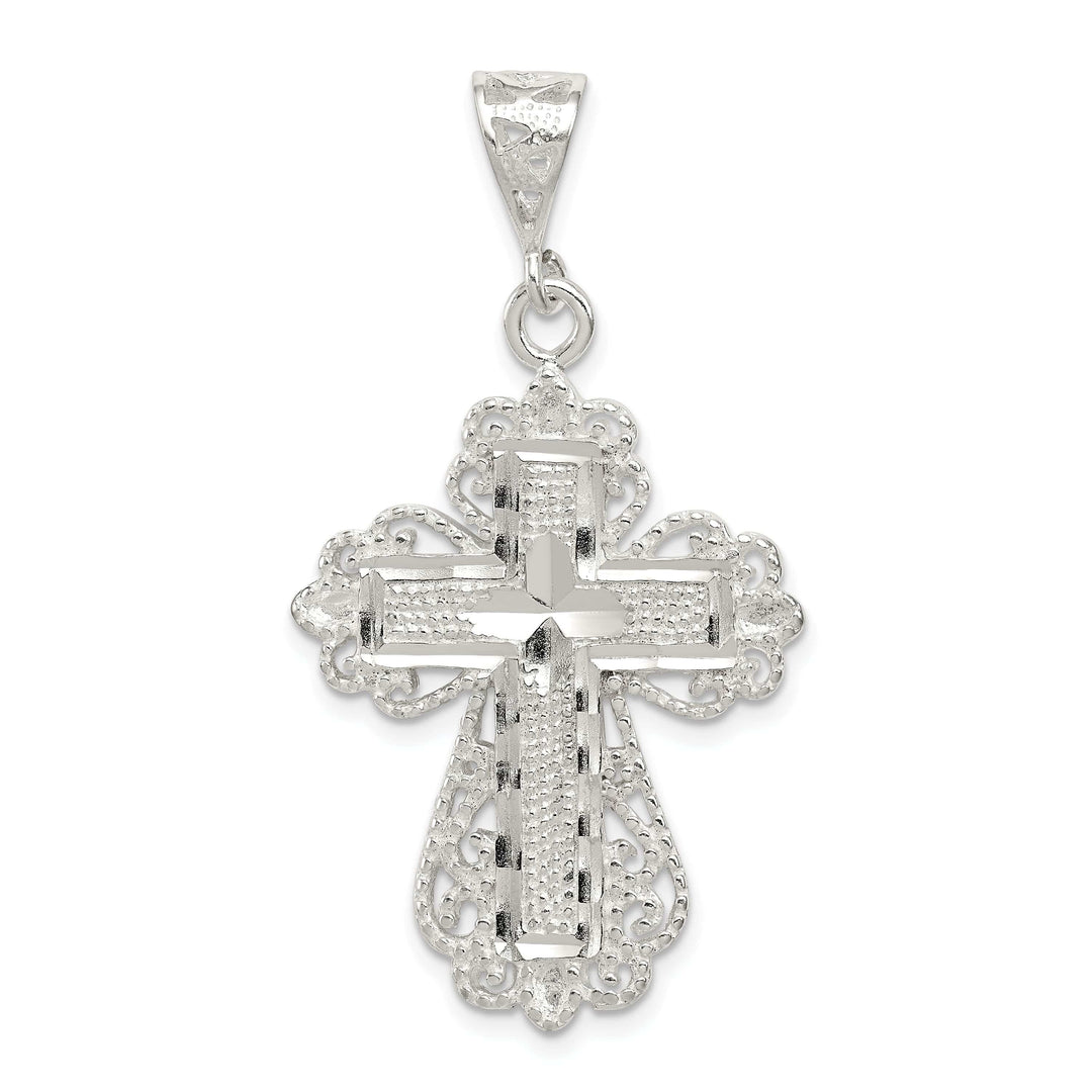 Lovely Rita's Pendants & Charms Sterling Silver Fleur de lis Cross Pendant