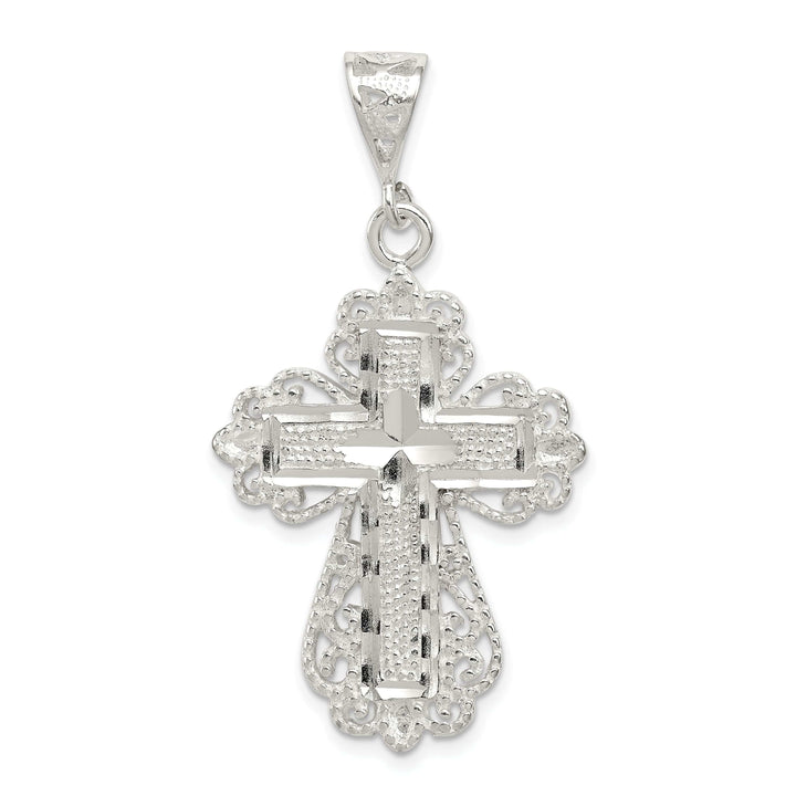 Lovely Rita's Pendants & Charms Sterling Silver Fleur de lis Cross Pendant