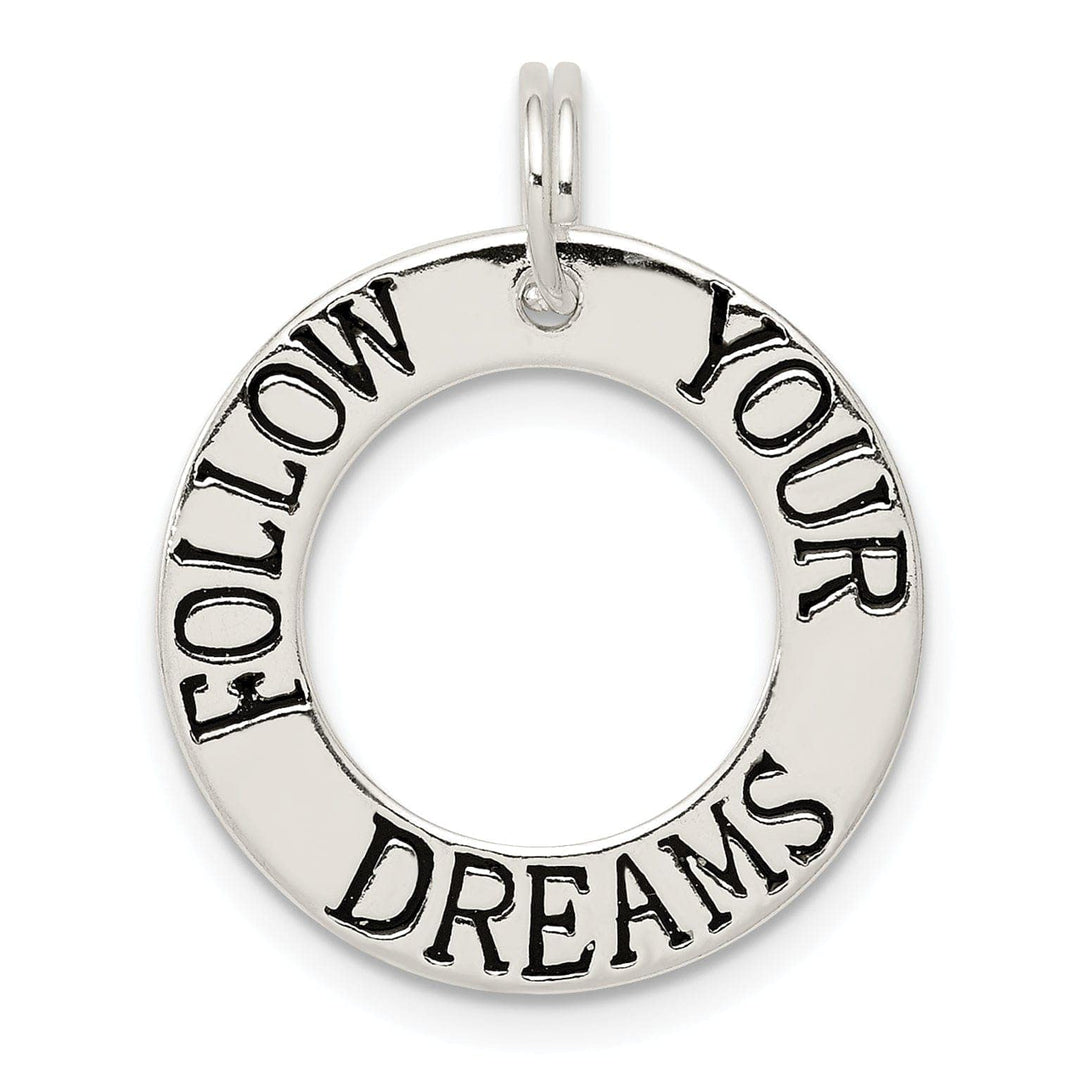 Lovely Rita's Pendants & Charms Sterling Silver Follow Your Dreams Circle Charm