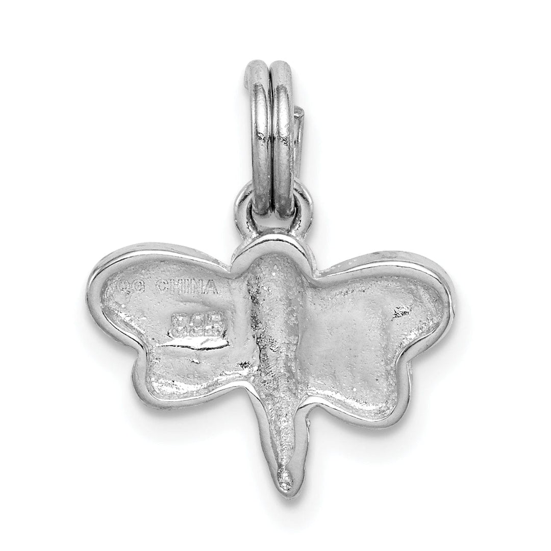 Lovely Rita's Pendants & Charms Sterling Silver Glitter Enamel Dragonfly Charm