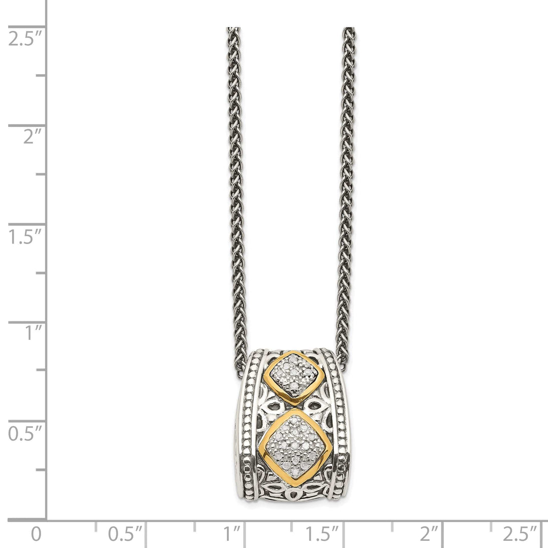 Shey Couture Pendants & Charms Sterling Silver Gold Diamond Pendant Necklace