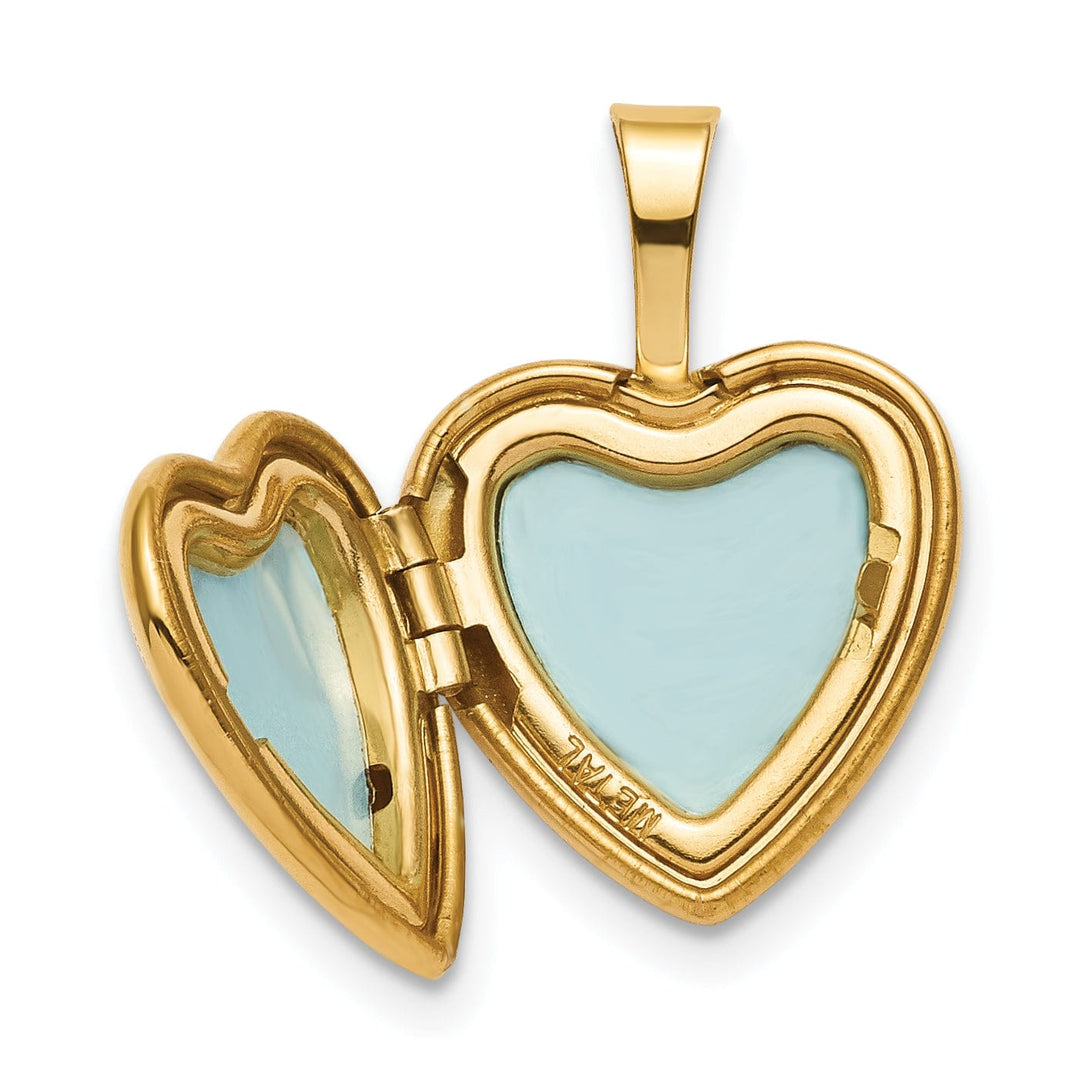 Lovely Rita's Pendants & Charms Sterling Silver Gold-plated 12mm Fairy Heart Locket