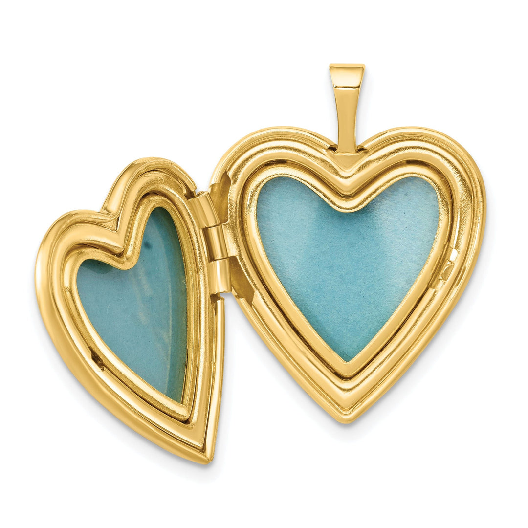 Lovely Rita's Pendants & Charms Sterling Silver Gold-plated 20mm Claddagh Enameled Heart Locket