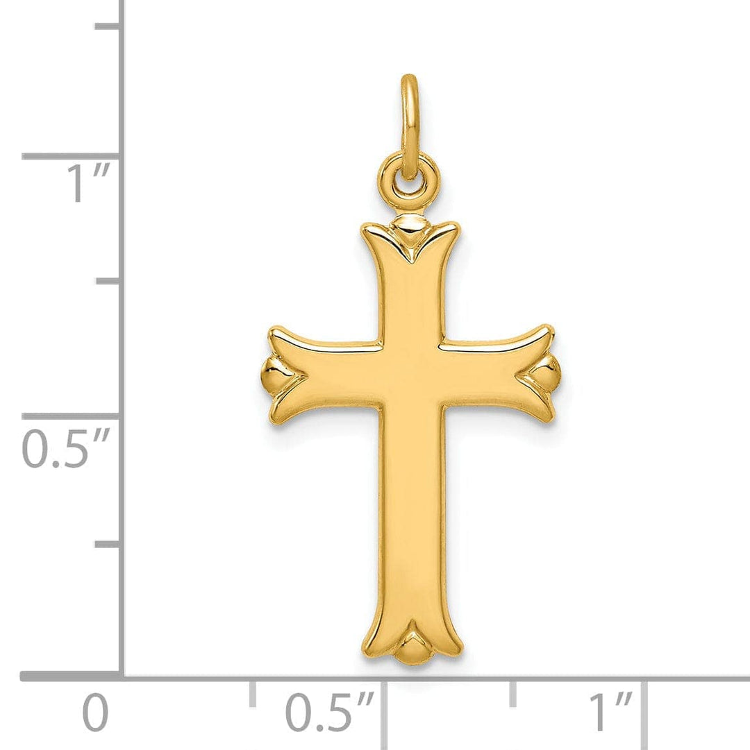 Lovely Rita's Pendants & Charms Sterling Silver Gold Tone Polished Cross Pendant