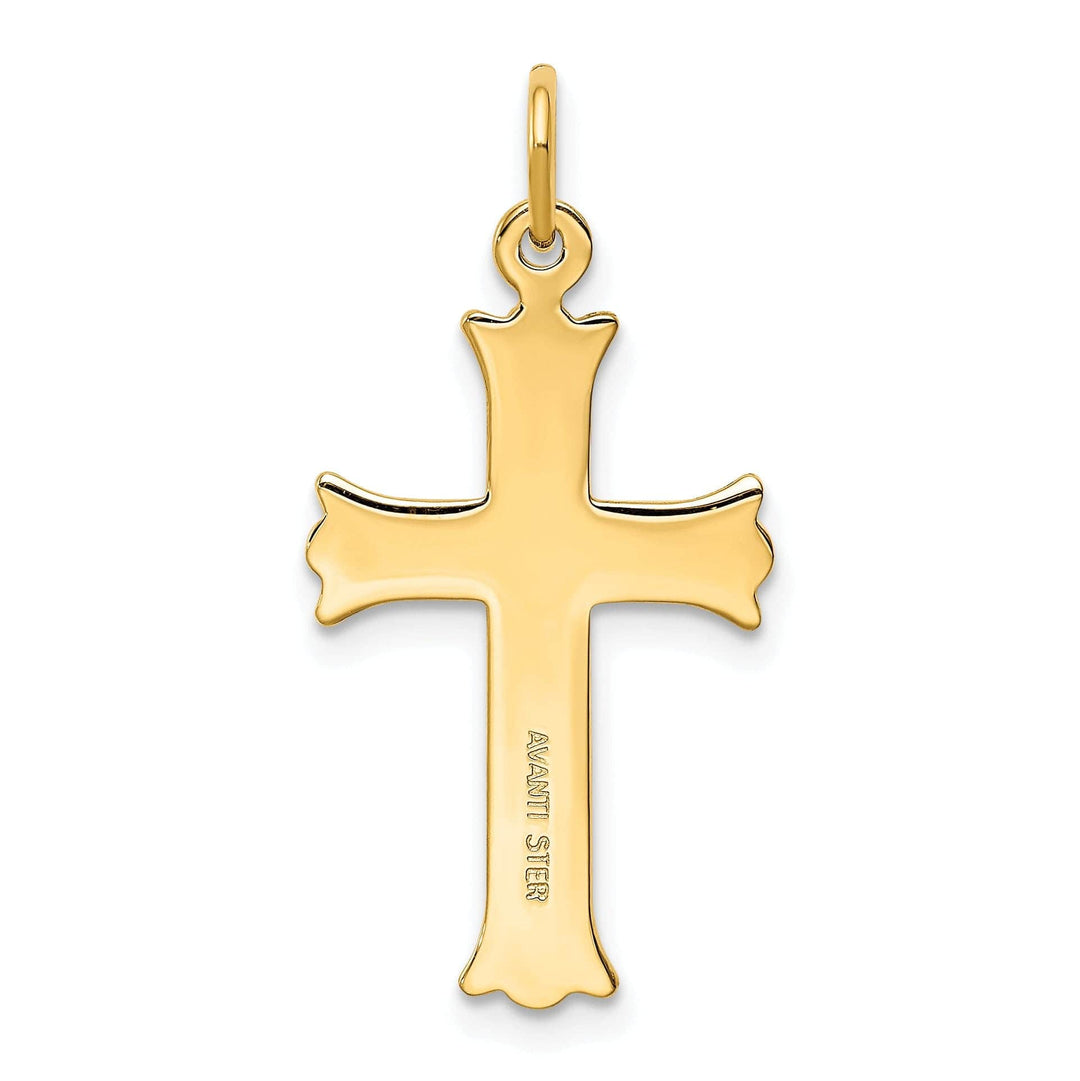 Lovely Rita's Pendants & Charms Sterling Silver Gold Tone Polished Cross Pendant