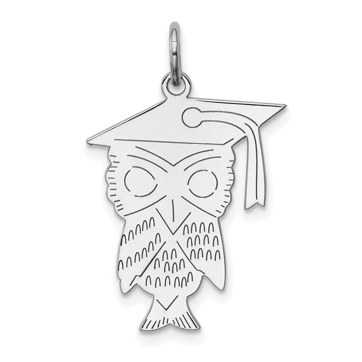Lovely Rita's Pendants & Charms Sterling Silver Graduation Owl Charm Pendant