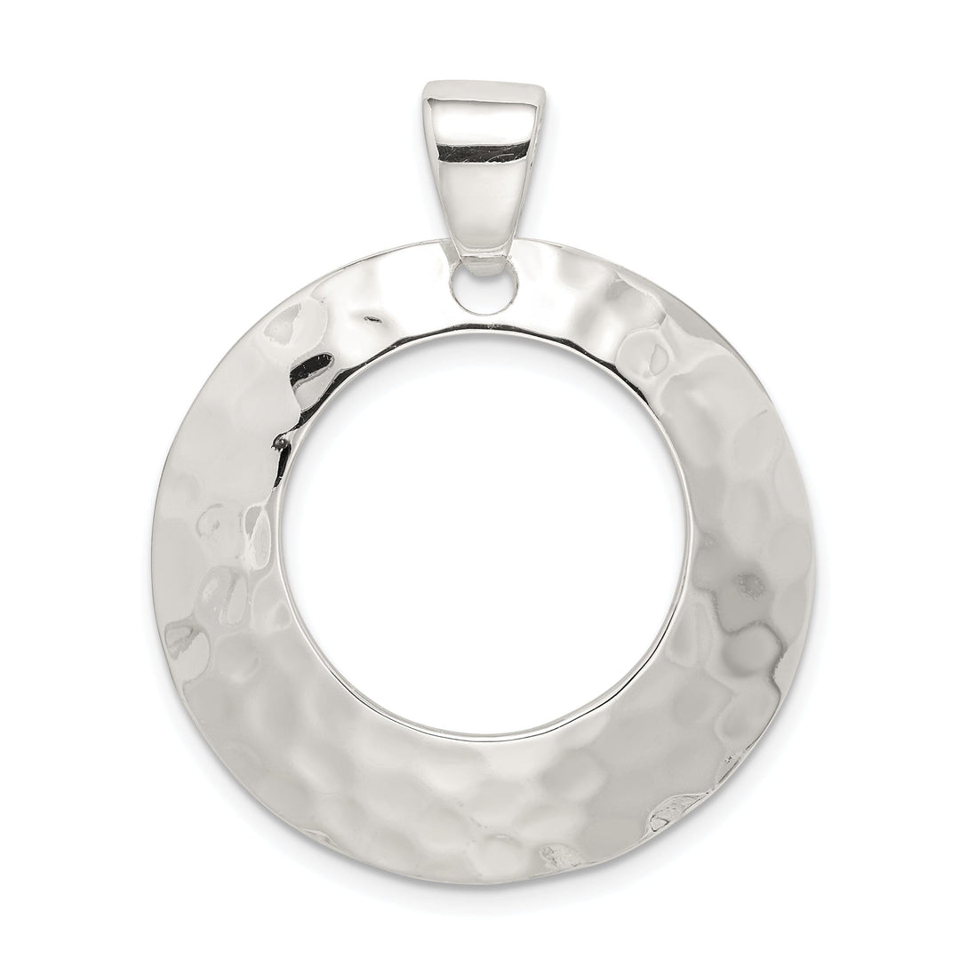 Lovely Rita's Pendants & Charms Sterling Silver Hammered Circle Pendant