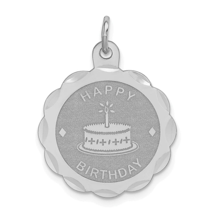 Lovely Rita's Pendants & Charms Sterling Silver Happy Birthday Disc Pendant