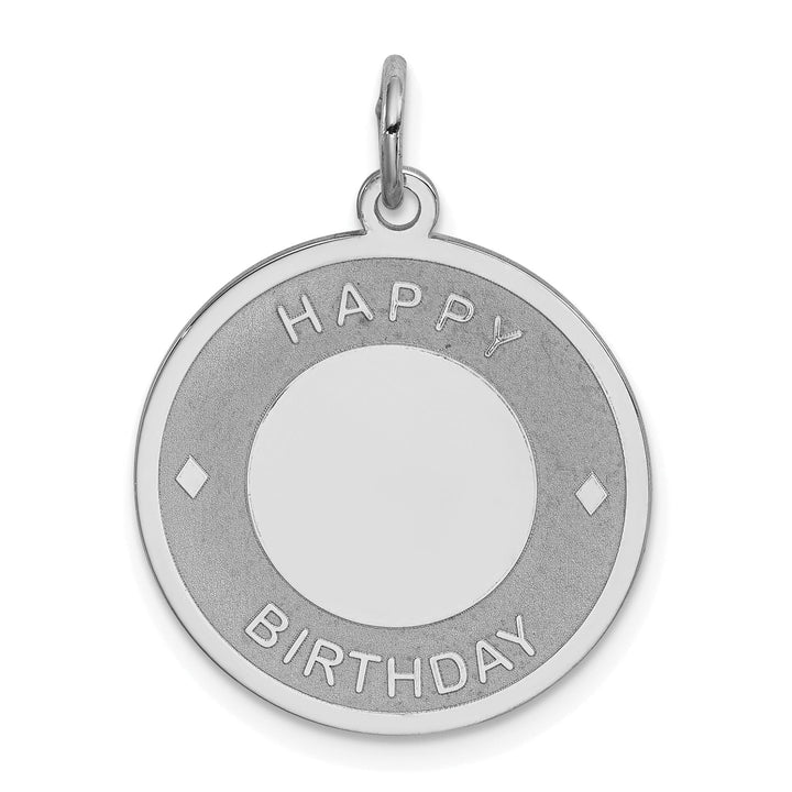 Lovely Rita's Pendants & Charms Sterling Silver Happy Birthday Disc Pendant
