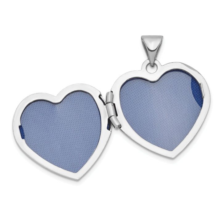 Lovely Rita's Pendants & Charms Sterling Silver Heart Light Rose Crystal Locket