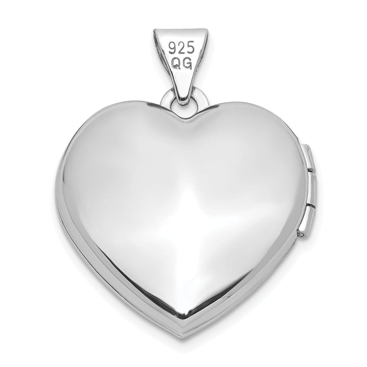 Lovely Rita's Pendants & Charms Sterling Silver Heart Light Rose Crystal Locket