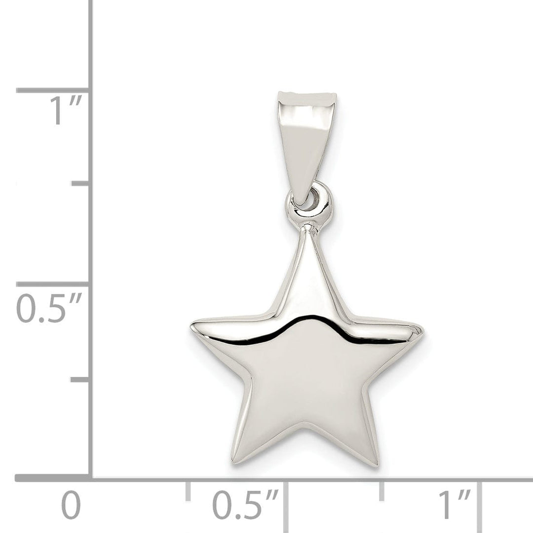 Lovely Rita's Pendants & Charms Sterling Silver Hollow 3-D Star Charm Pendant