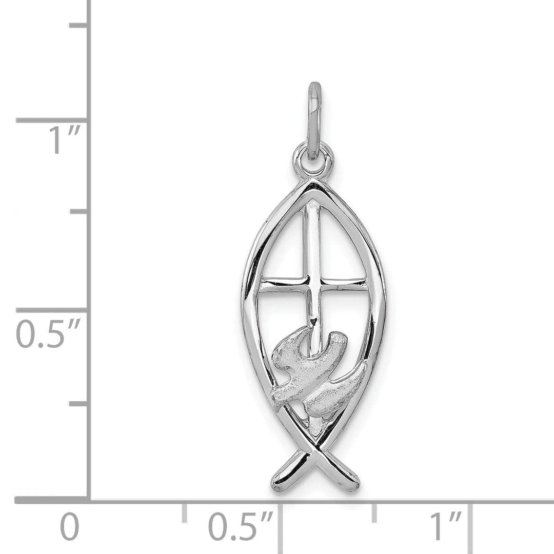 Lovely Rita's Pendants & Charms Sterling Silver Ichthus Fish Charm