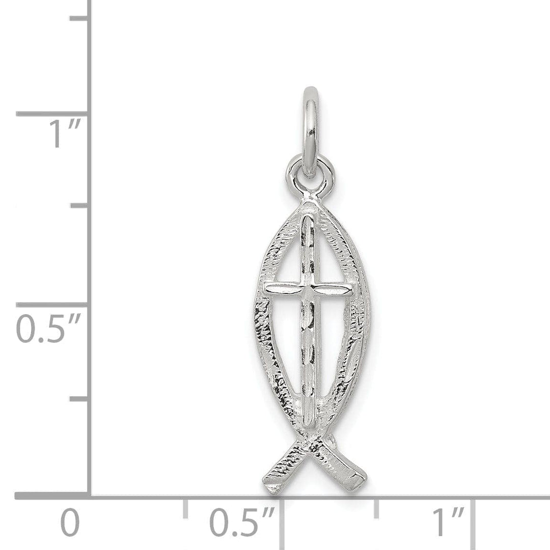 Lovely Rita's Pendants & Charms Sterling Silver Ichthus (Fish) Charm Pendant