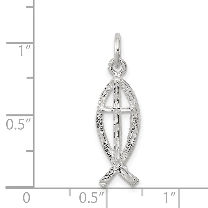 Lovely Rita's Pendants & Charms Sterling Silver Ichthus (Fish) Charm Pendant