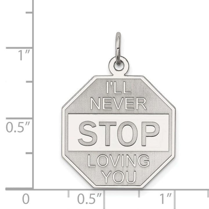 Lovely Rita's Pendants & Charms Sterling Silver Ill Never stop loving you Charm