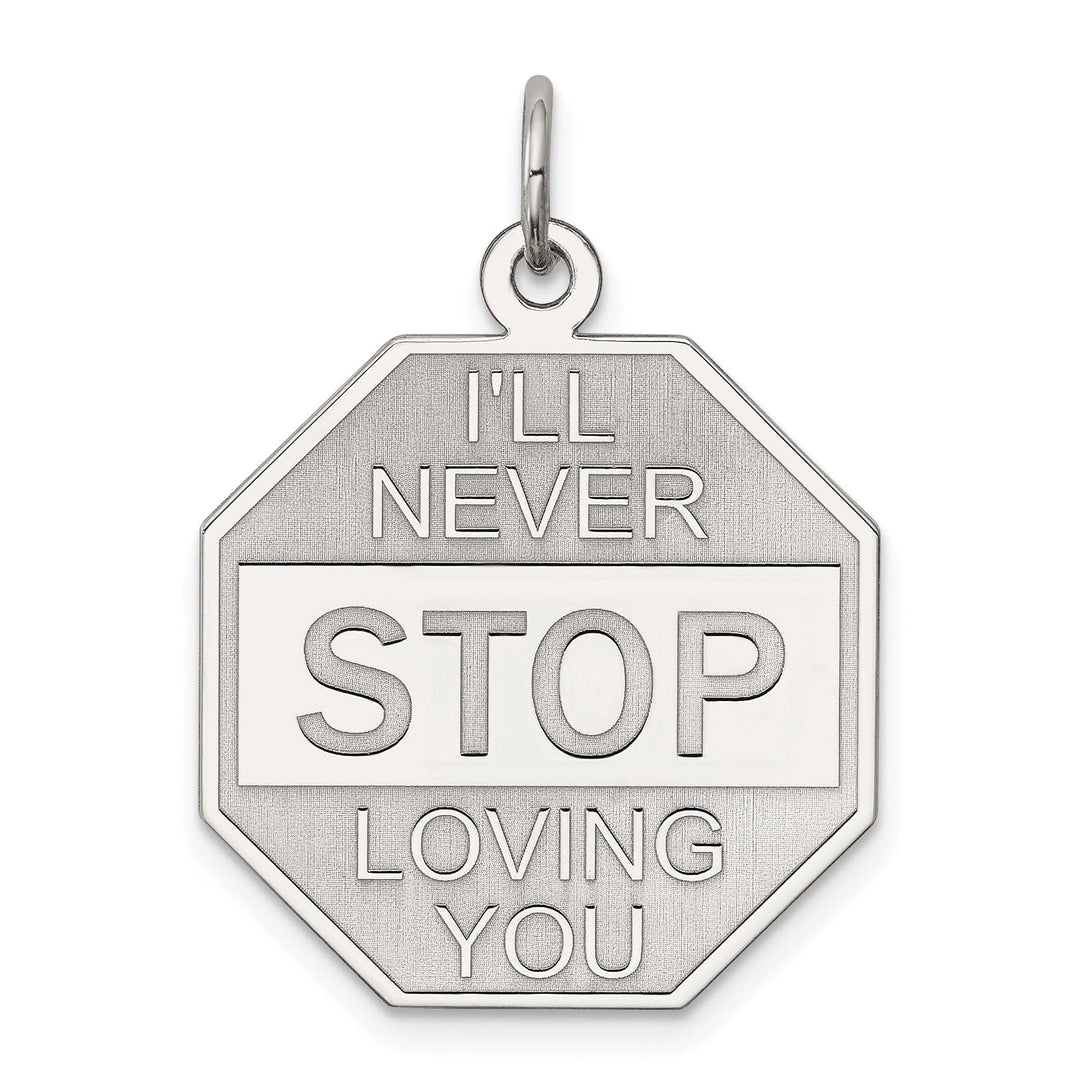 Lovely Rita's Pendants & Charms Sterling Silver Ill Never stop loving you Charm
