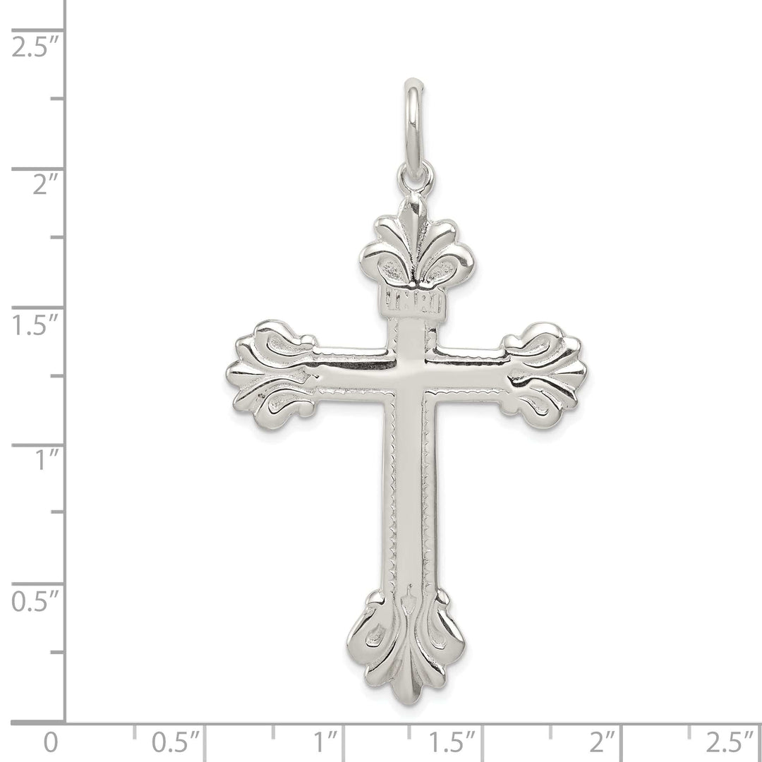 Lovely Rita's Pendants & Charms Sterling Silver INRI Budded Cross Pendant