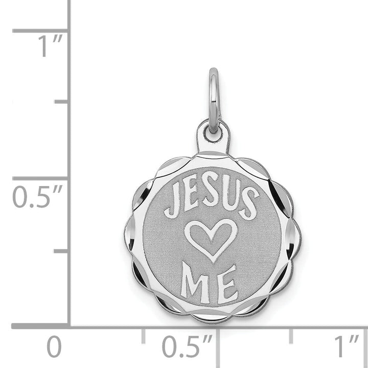 Lovely Rita's Pendants & Charms Sterling Silver Jesus Loves Me Disc Charm