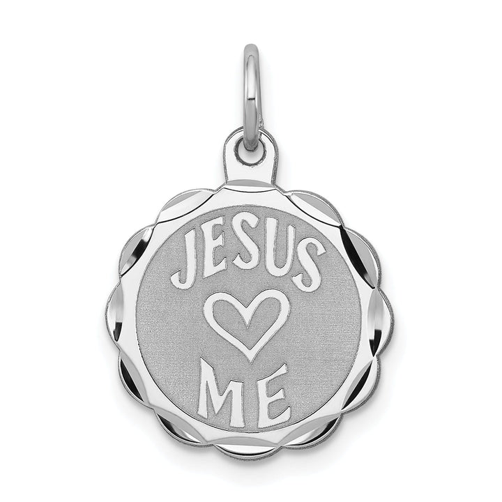 Lovely Rita's Pendants & Charms Sterling Silver Jesus Loves Me Disc Charm