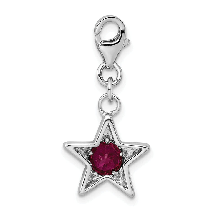 Lovely Rita's Pendants & Charms Sterling Silver July C.Z Birthstone Star Charm