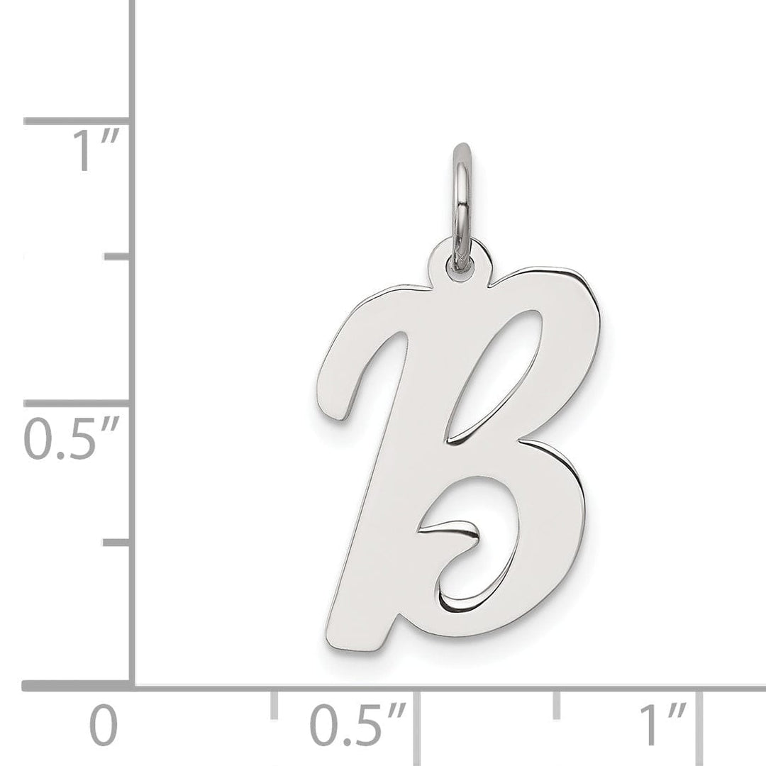 Lovely Rita's Pendants & Charms Sterling Silver Large Script Initial B Charm