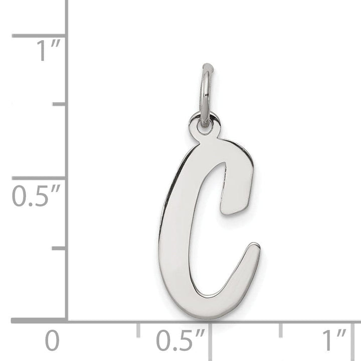 Lovely Rita's Pendants & Charms Sterling Silver Large Script Initial C Charm
