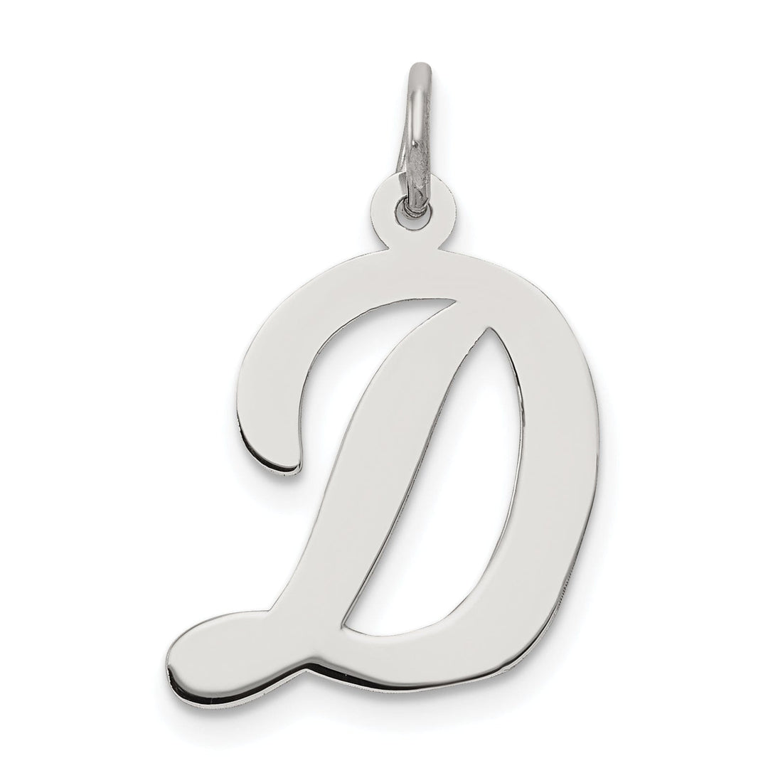 Lovely Rita's Pendants & Charms Sterling Silver Large Script Initial D Charm