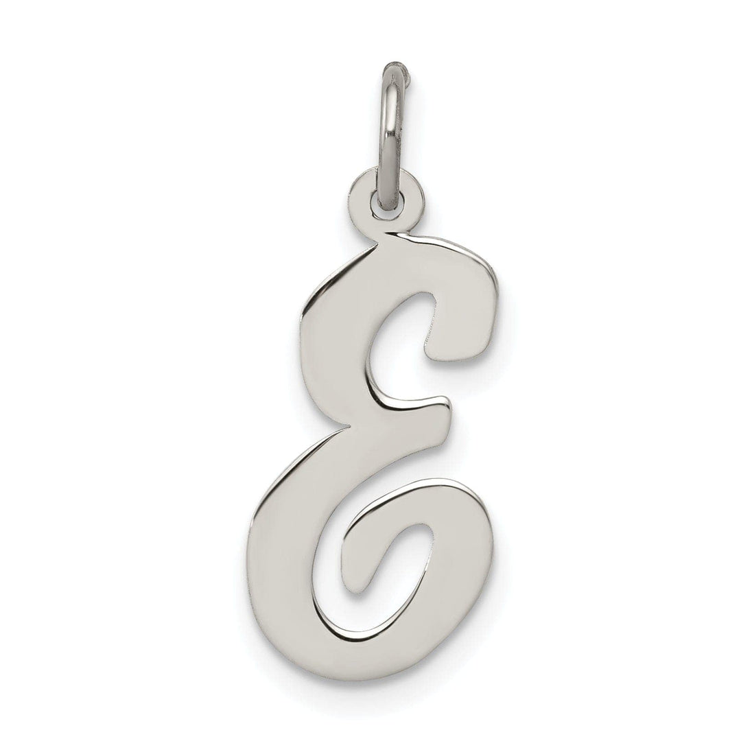 Lovely Rita's Pendants & Charms Sterling Silver Large Script Initial E Charm