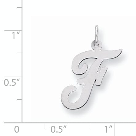 Lovely Rita's Pendants & Charms Sterling Silver Large Script Initial F Charm