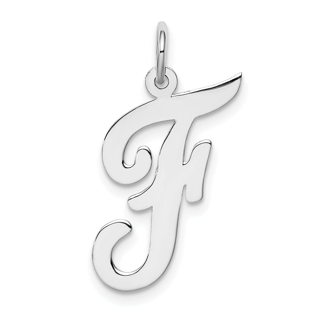 Lovely Rita's Pendants & Charms Sterling Silver Large Script Initial F Charm