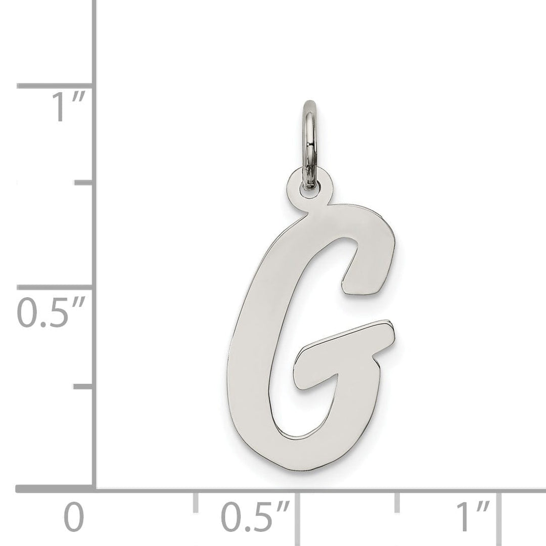 Lovely Rita's Pendants & Charms Sterling Silver Large Script Initial G Charm