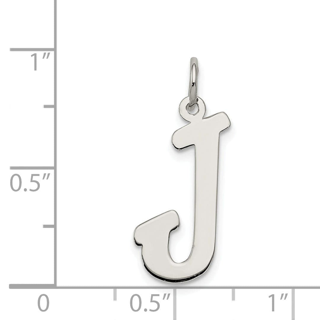 Lovely Rita's Pendants & Charms Sterling Silver Large Script Initial J Charm
