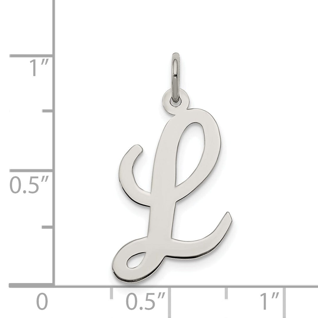 Lovely Rita's Pendants & Charms Sterling Silver Large Script Initial L Charm