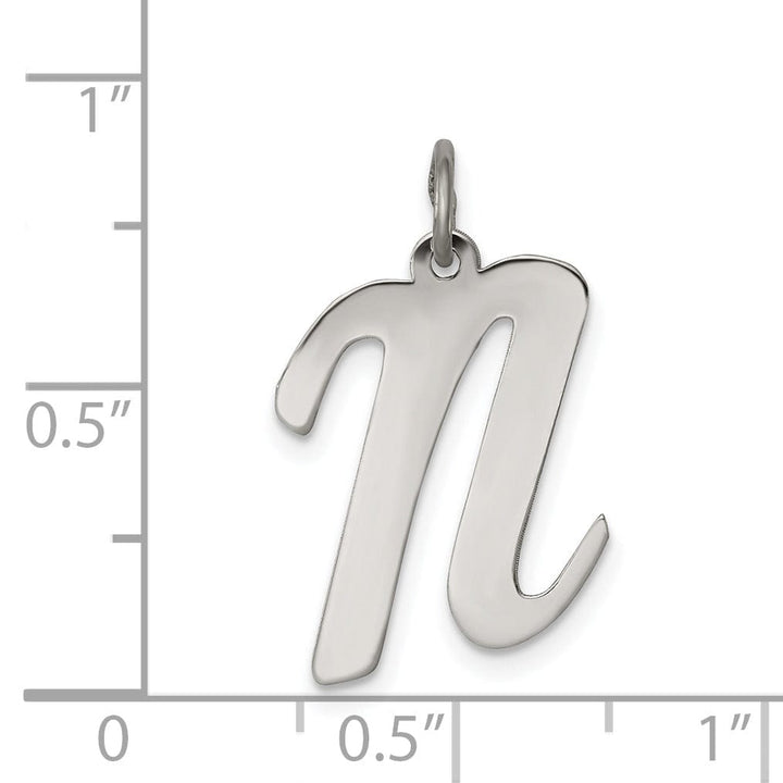 Lovely Rita's Pendants & Charms Sterling Silver Large Script Initial N Charm