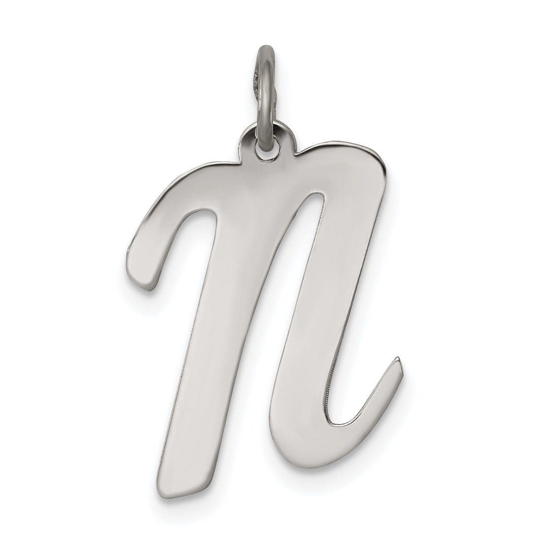 Lovely Rita's Pendants & Charms Sterling Silver Large Script Initial N Charm