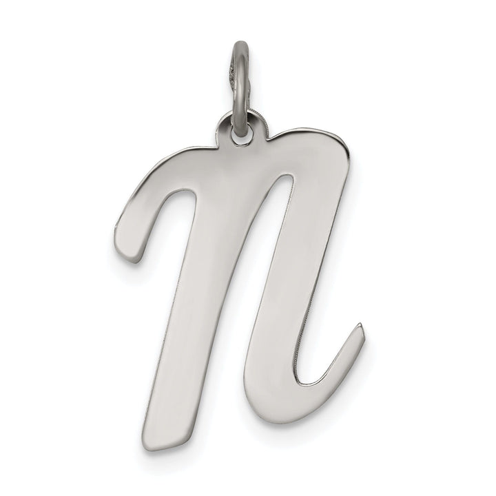 Lovely Rita's Pendants & Charms Sterling Silver Large Script Initial N Charm
