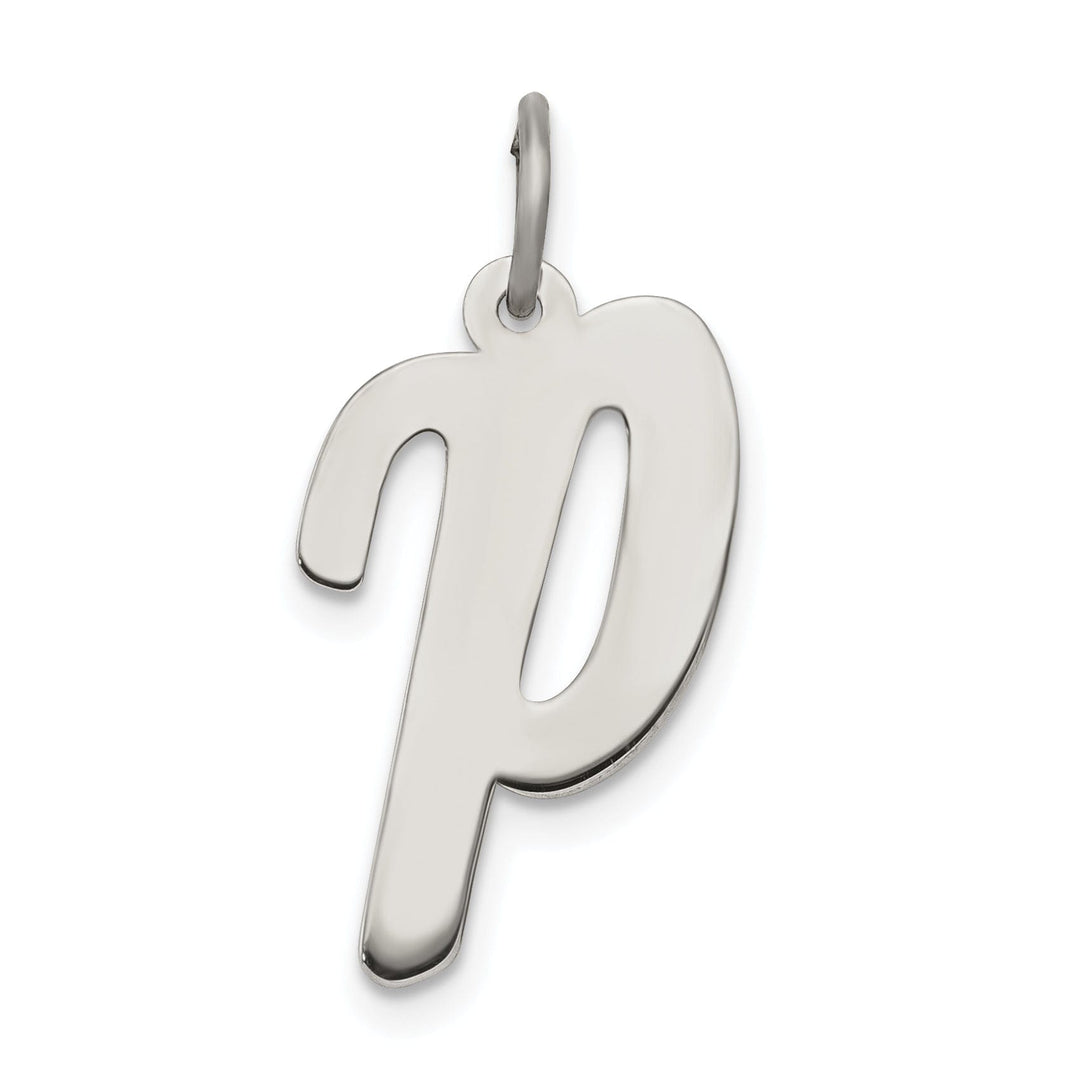 Lovely Rita's Pendants & Charms Sterling Silver Large Script Initial P Charm