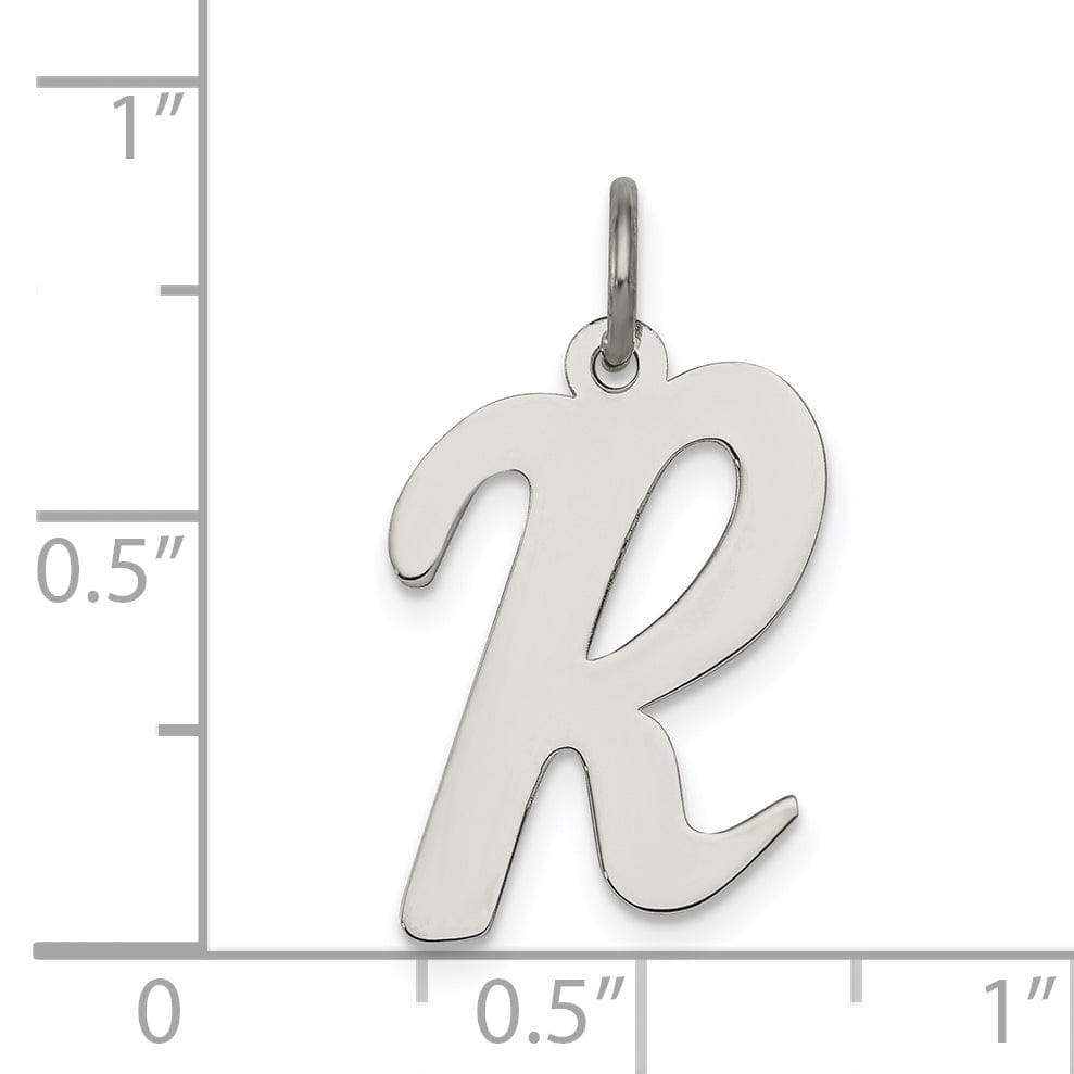 Lovely Rita's Pendants & Charms Sterling Silver Large Script Initial R Charm