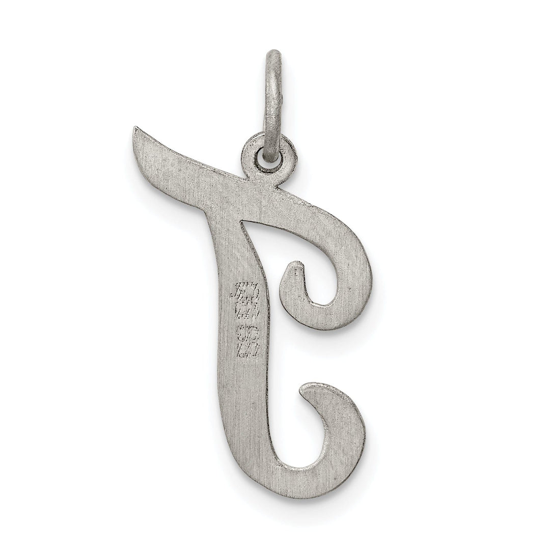 Lovely Rita's Pendants & Charms Sterling Silver Large Script Initial T Charm