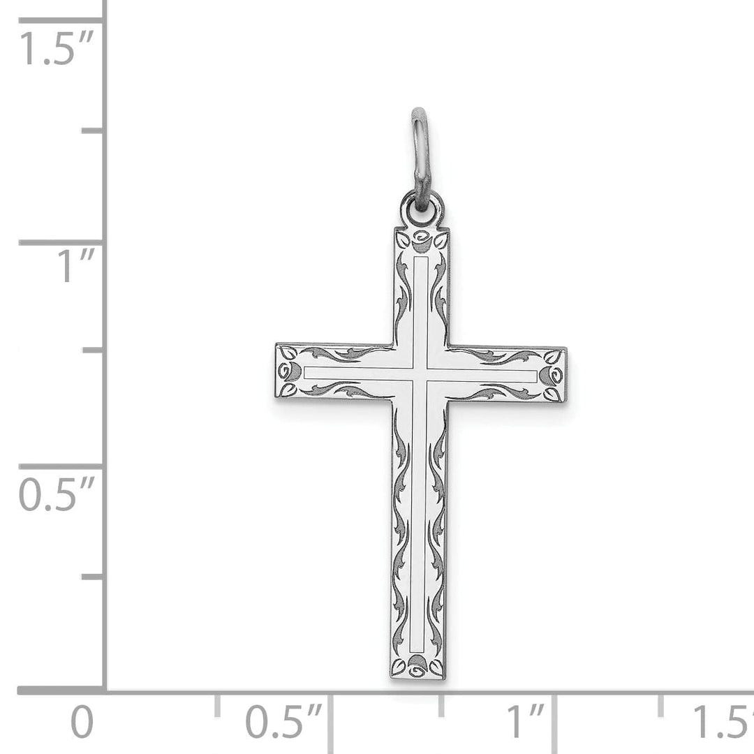 Lovely Rita's Pendants & Charms Sterling Silver Laser Designed Cross Pendant