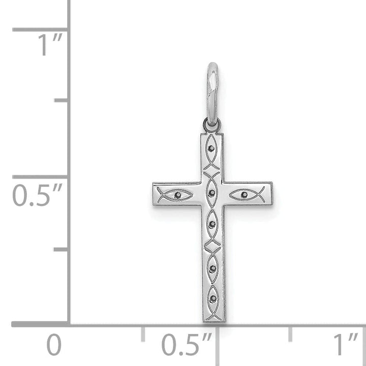 Lovely Rita's Pendants & Charms Sterling Silver Laser Designed Cross Pendant