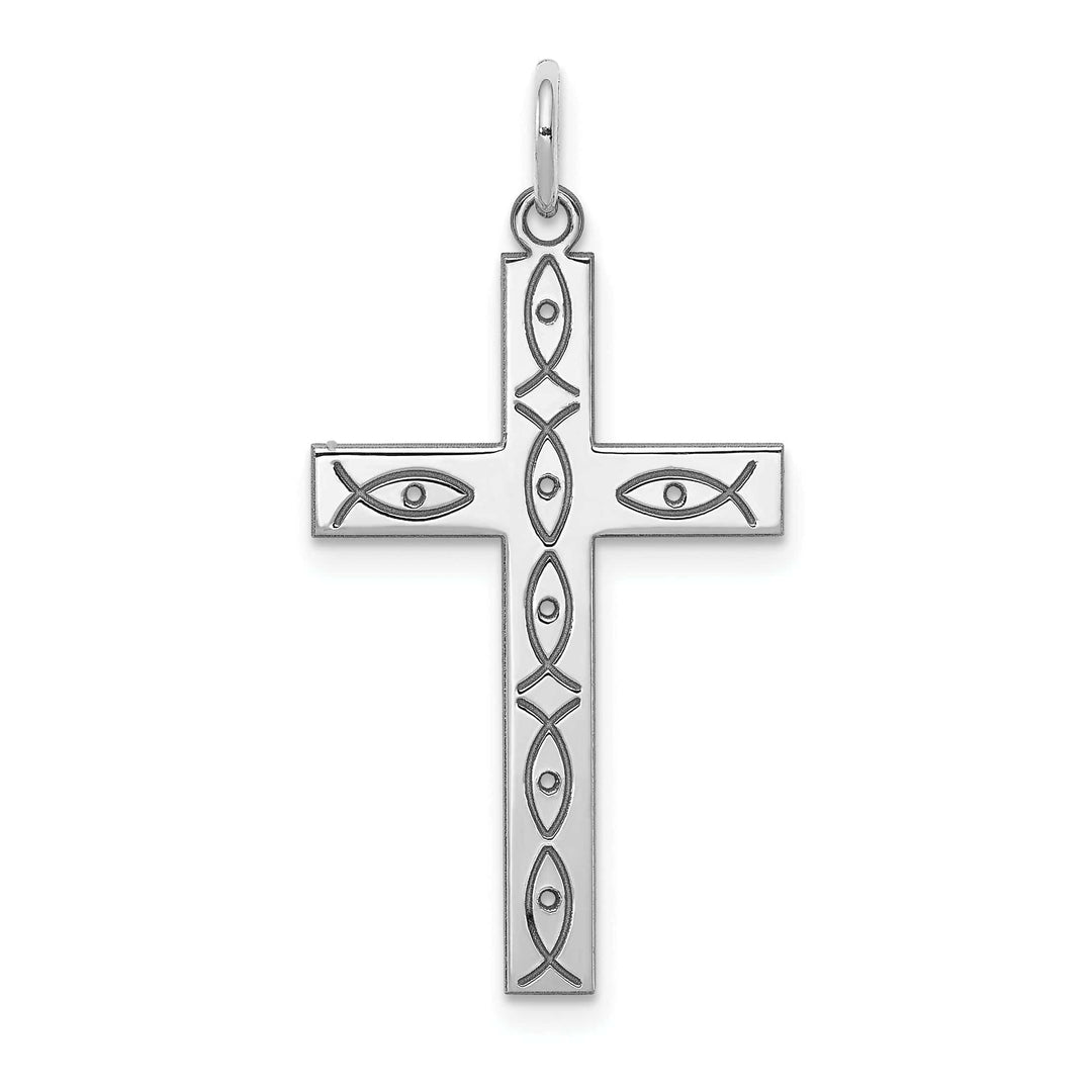 Lovely Rita's Pendants & Charms Sterling Silver Laser Designed Cross Pendant
