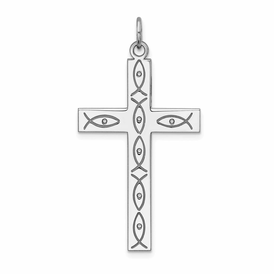 Lovely Rita's Pendants & Charms Sterling Silver Laser Designed Cross Pendant