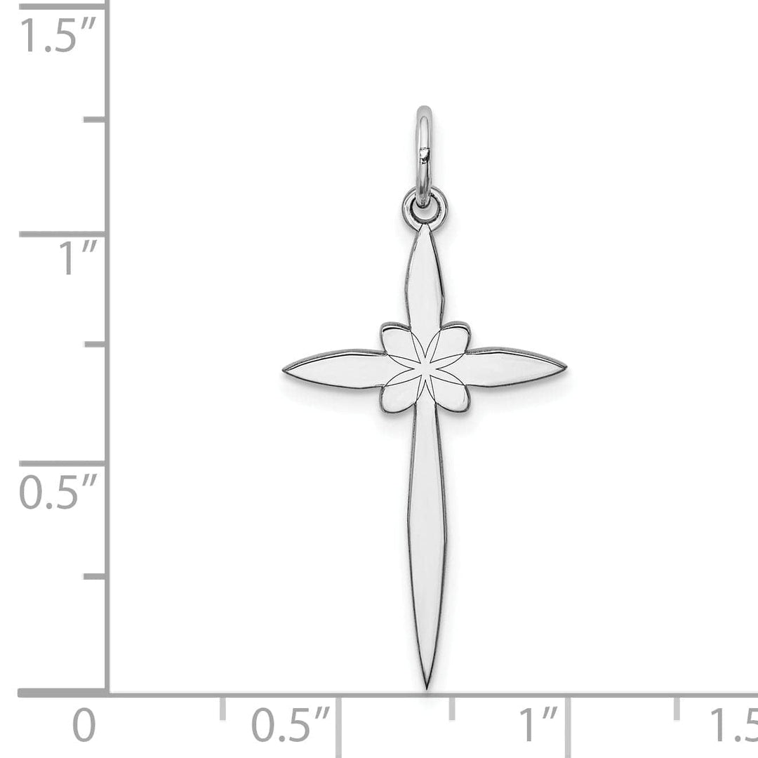 Lovely Rita's Pendants & Charms Sterling Silver Laser Designed Cross Pendant