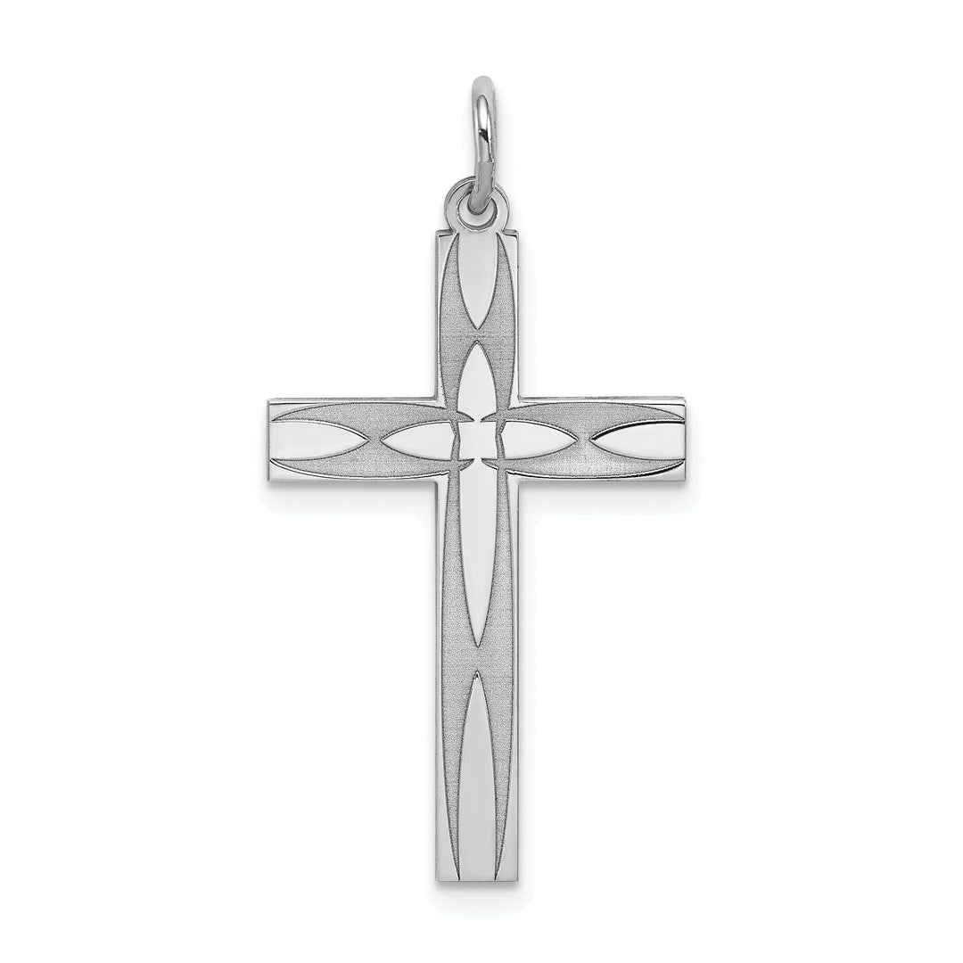 Lovely Rita's Pendants & Charms Sterling Silver Laser Designed Cross Pendant