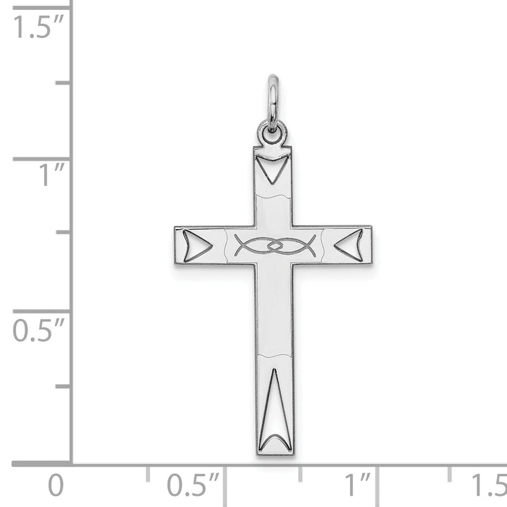 Lovely Rita's Pendants & Charms Sterling Silver Laser Designed Cross Pendant