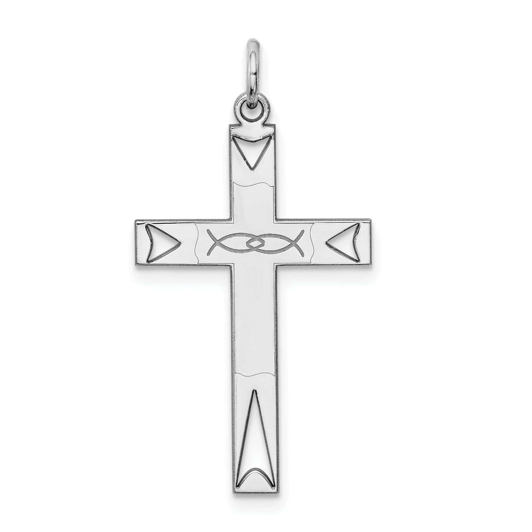 Lovely Rita's Pendants & Charms Sterling Silver Laser Designed Cross Pendant