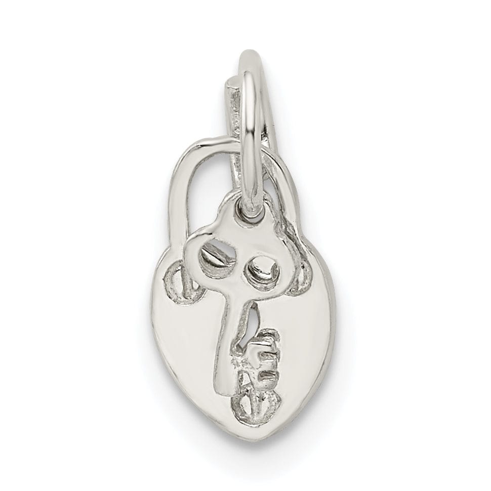 Lovely Rita's Pendants & Charms Sterling Silver Lock and Key Charm Pendant